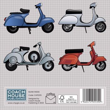 Carte de vœux scooter (150x150 vierge) 3