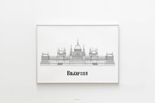 Affiche Budapest - Papier A4 / A3 / 40x60