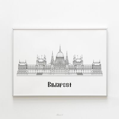 Budapest-Poster - A4 / A3 / 40x60 Papier