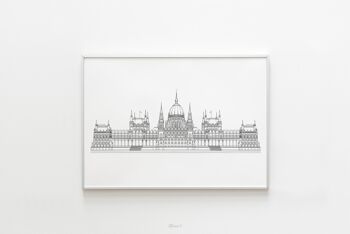 Affiche Budapest - Papier A4 / A3 / 40x60 2