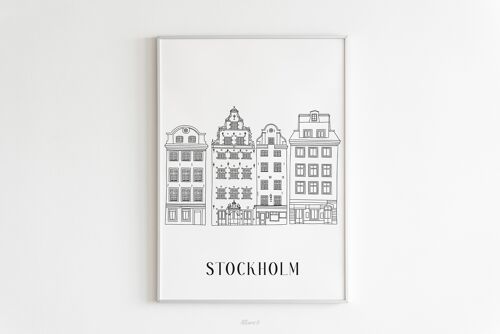 Affiche Stockholm - Papier A4 / A3 / 40x60