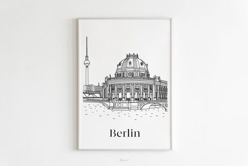 Affiche Berlin - Papier A4 / A3 / 40x60