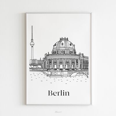 Berlin-Poster - A4 / A3 / 40x60 Papier