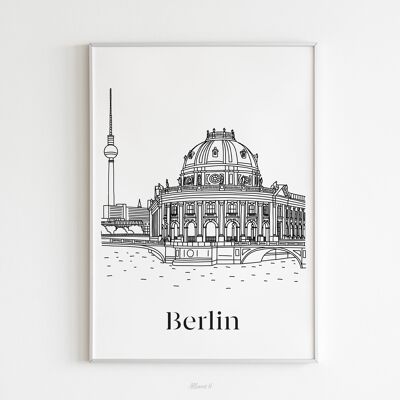 Affiche Berlin - Papier A4 / A3 / 40x60