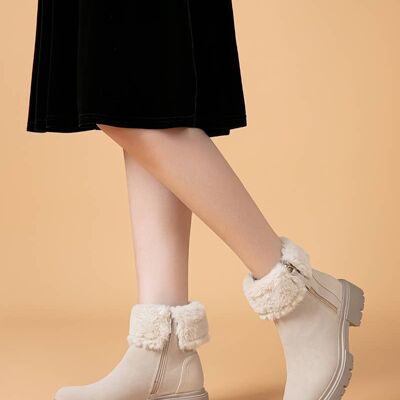 Ankle boot with fur - F6309