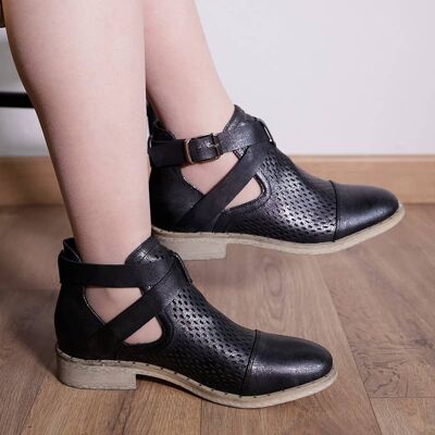 Low openwork ankle boot - F3035