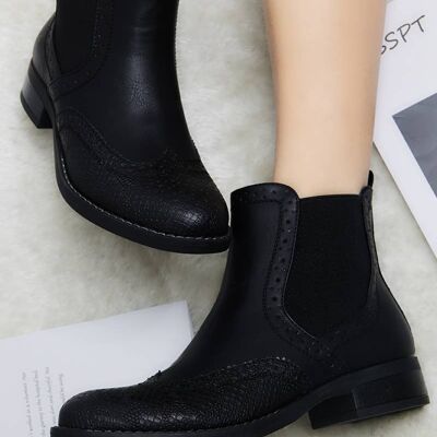 Chelsea boot with printed toe - F6016