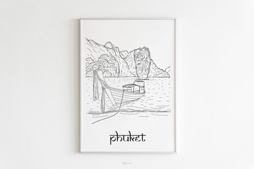 Affiche Phuket - Papier A4 / A3 / 40x60