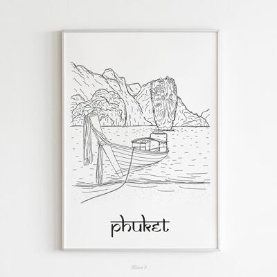 Affiche Phuket - Papier A4 / A3 / 40x60