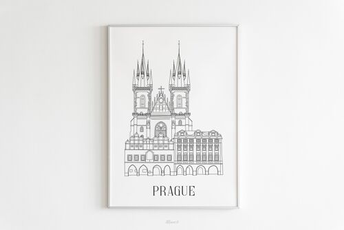Affiche Prague - Papier A4 / A3 / 40x60