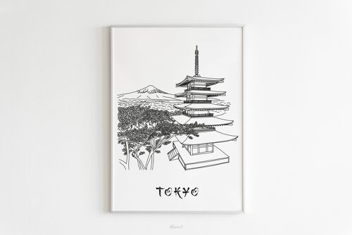 Affiche Tokyo - Papier A4 / A3 / 40x60