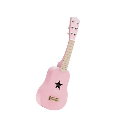 Guitarra de juguete rosa