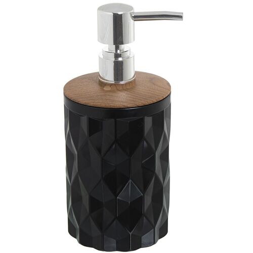 DOSIFICADOR BAÑO ACRILICO NEGRO 450ML _°8X19CM LL86227