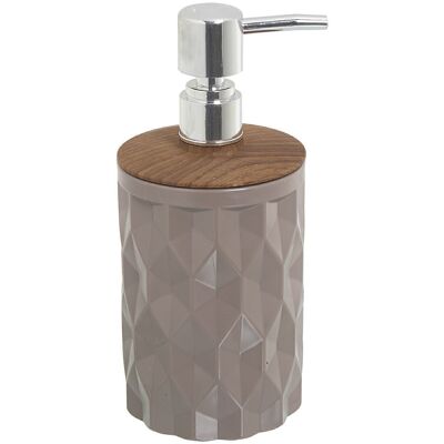 DISPENSER DA BAGNO IN ACRILICO BEIGE 450ML _°8X19CM LL86228