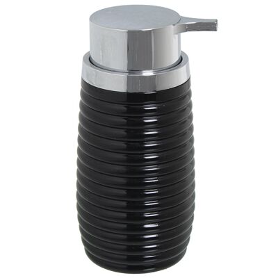 DOSIFICADOR BAÑO ACRILICO NEGRO 300ML _°7X15,5CM LL86239