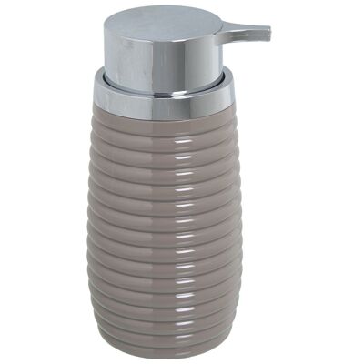 BEIGE ACRYLIC BATH DISPENSER 300ML _°7X15.5CM LL86240