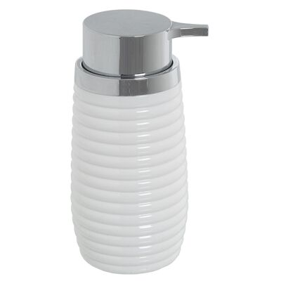 Weißer Acryl-Badezimmerspender, 300 ml, 7 x 15,5 cm, LL86241