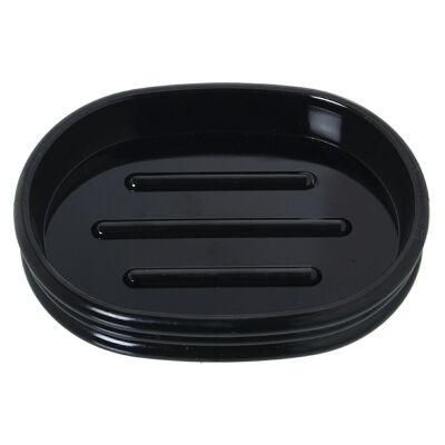 PORTE-SAVON ACRYLIQUE NOIR _°12X9X2CM LL86243