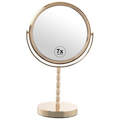 7 MAGNIFICATION MIRROR GOLDEN METAL BATHROOM _°18X12X32CM LL87023