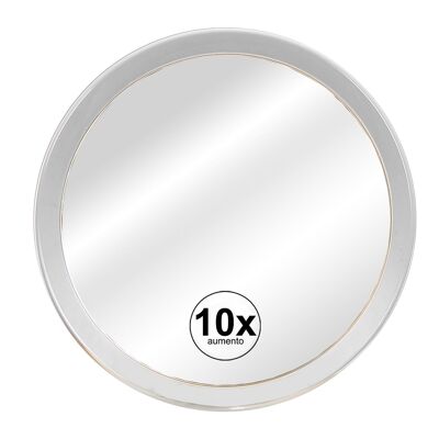 MIROIR DE SALLE DE BAIN 10 GROSSISSEMENTS AVEC VENTOUSES ACRYLIQUES _°17,5CM LL87074