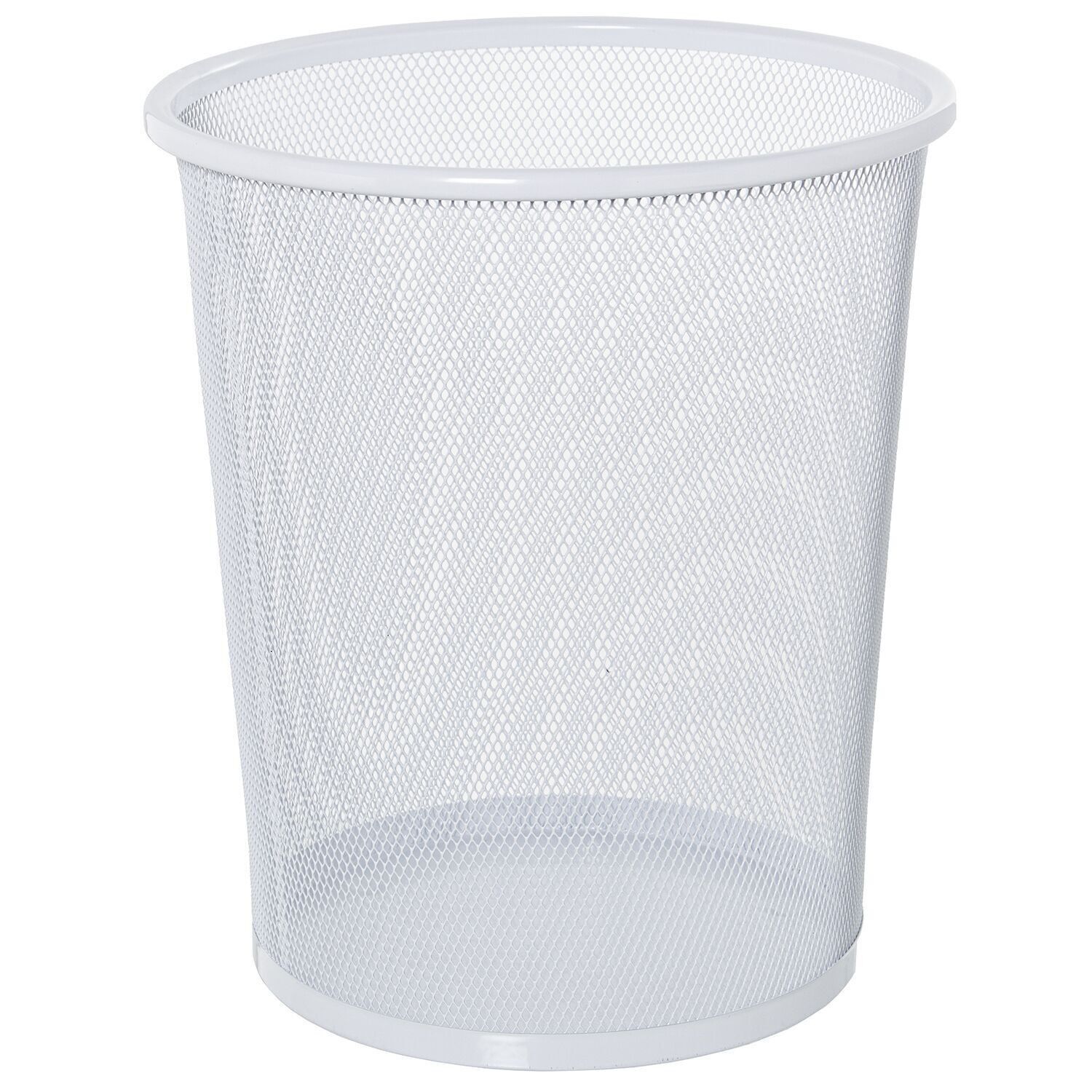 WEISSER METALLGITTER-MÜLLBEHÄLTER °30X34CM LL80107