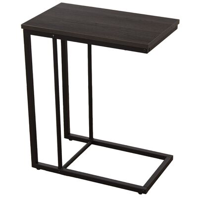 TAVOLO AUSILIARIO METALLO NERO SU MELAMINICO NERO 50X30X60CM, LEGNO: DM LL84704