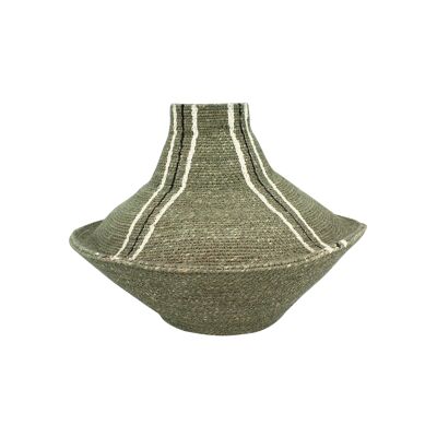 DEKORATIVE HANDGEFERTIGTE VASE AUS SEEGRAS, KHAKI-FARBE, 36XHT31CM OULAD