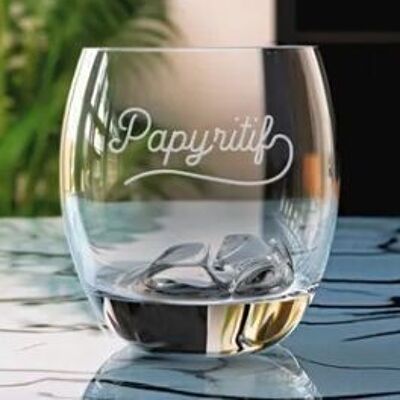 Papy-ritif Whiskey Glass (engraved) - Grandfathers Day Gift