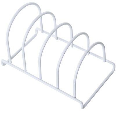 WHITE METAL TRAY HOLDER 4 DEPARTMENTS 20X12X13CM LL80022