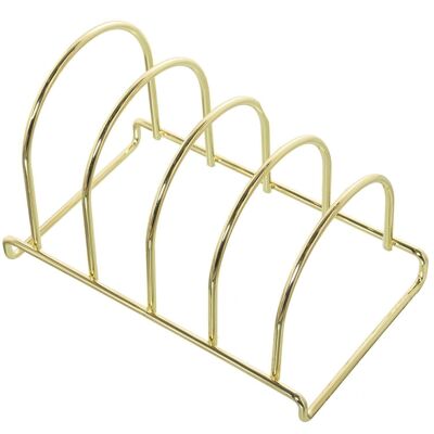 GOLD METAL TRAY HOLDER 4 DEPARTMENTS 20X12X13CM LL80026