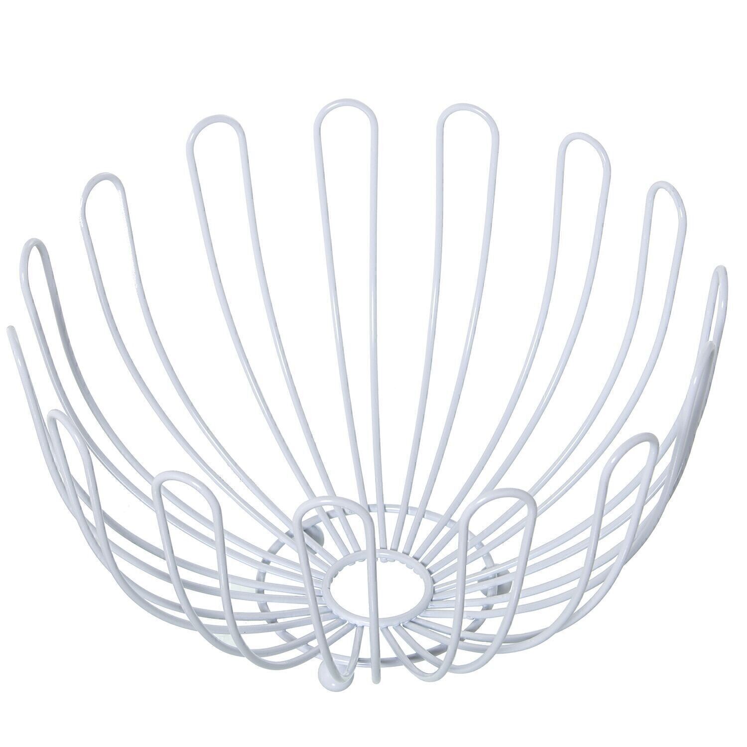 OBSTSCHALE AUS WEISSEM METALL °30X19CM LL80030