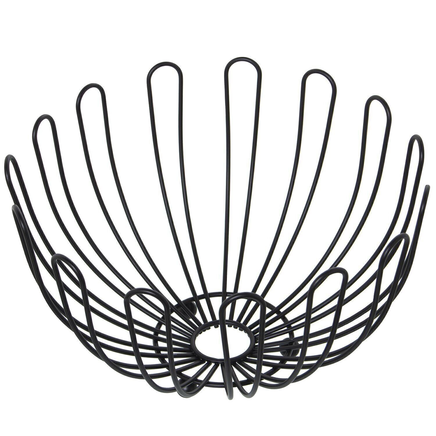 SCHWARZE OBSTSCHALE AUS METALL °30X19CM LL80032