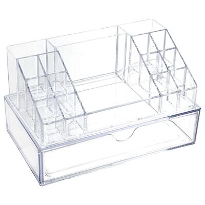 ACRYL-ORGANISATOR FÜR KOSMETIK MIT SCHUBLADE _23X12,5X14CM LL86962