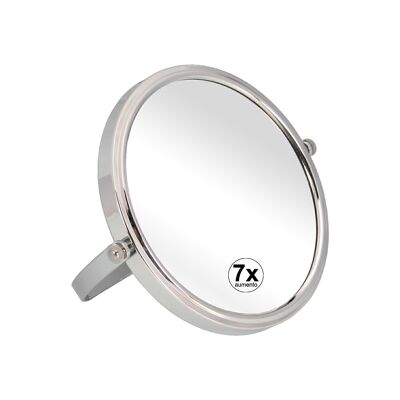 7 MAGNIFICATION MIRROR BATHROOM CHROME METAL _°17X12X20CM LL89029