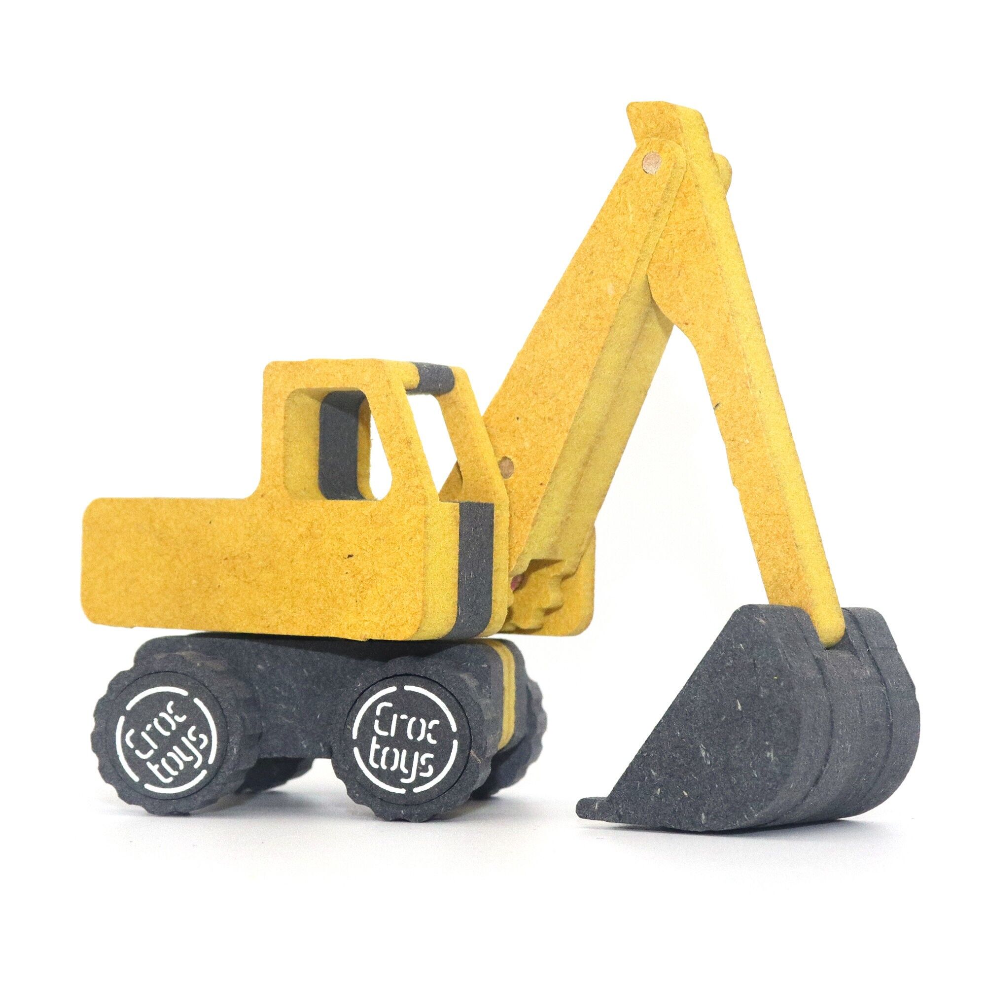 DIY-Holzfahrzeug-Bausatz, FREDERIK, der mechanische Bagger,