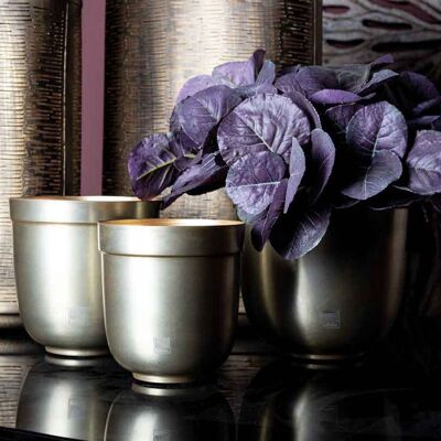 Champagne colour PTMD Denny flower pots/wine coolers