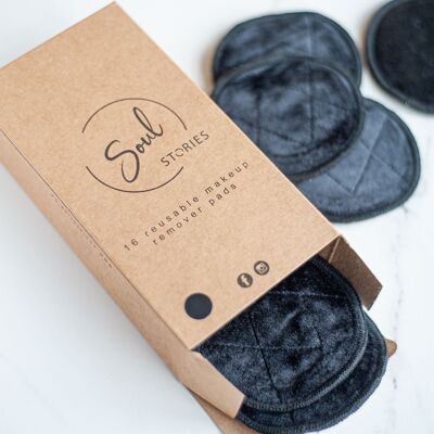 Reusable Make-Up Cotton Pads - Black