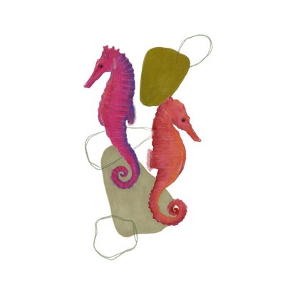 A4 sheet Sea animal "Seahorse"