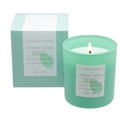 Candela Sunday Rain all'aloe e menta dolce