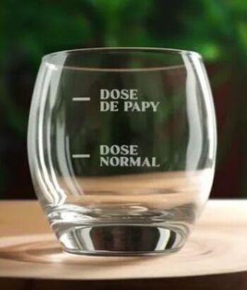 Verre à Whisky Dose de papy (gravé) - Cadeau Fête des Grands Pères