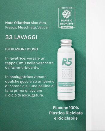 Parfumeur de lessive concentré R5 - 100 ml - 33 doses - Fabriqué en Italie 3