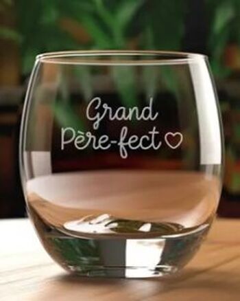 Verre à Whisky Grand père-fect(gravé) - Cadeau Fête des Grands Pères