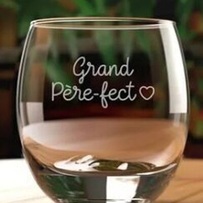 Verre à Whisky Grand père-fect(gravé) - Cadeau Fête des Grands Pères