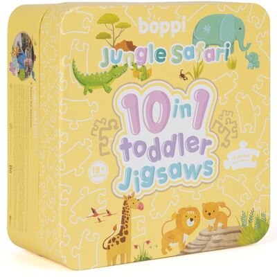 boppi 10 in 1 Toddler Jigsaw Puzzle - Jungle Safari - BTJ10-003