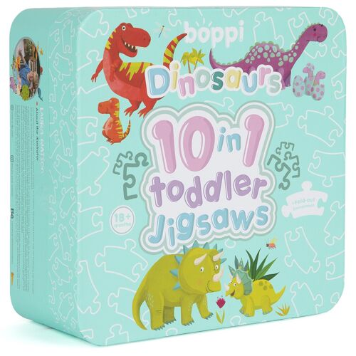 boppi 10 in 1 Toddler Jigsaw Puzzle - Dinosaurs - BTJ10-001