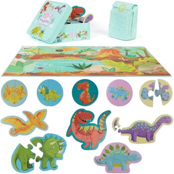 Boppi Puzzle 10 en 1 pour tout-petits – Dinosaures – BTJ10-001 3