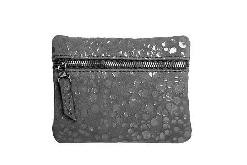 Coin purse with leather separation inside. Black, Green
