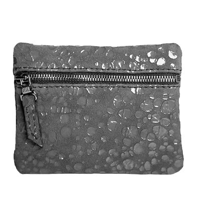 Coin purse with leather separation inside. Black, Green