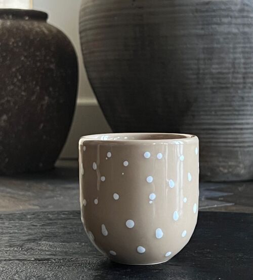 Sisi mug, beige dots