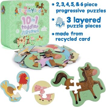 Boppi Puzzle 10 en 1 pour tout-petits – Cour de ferme – BTJ10-002 7
